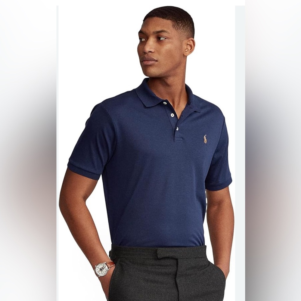 Polo Ralph Lauren Men Blue Classic-Fit Soft Pony Logo Short-Sleeve Shirt XXL